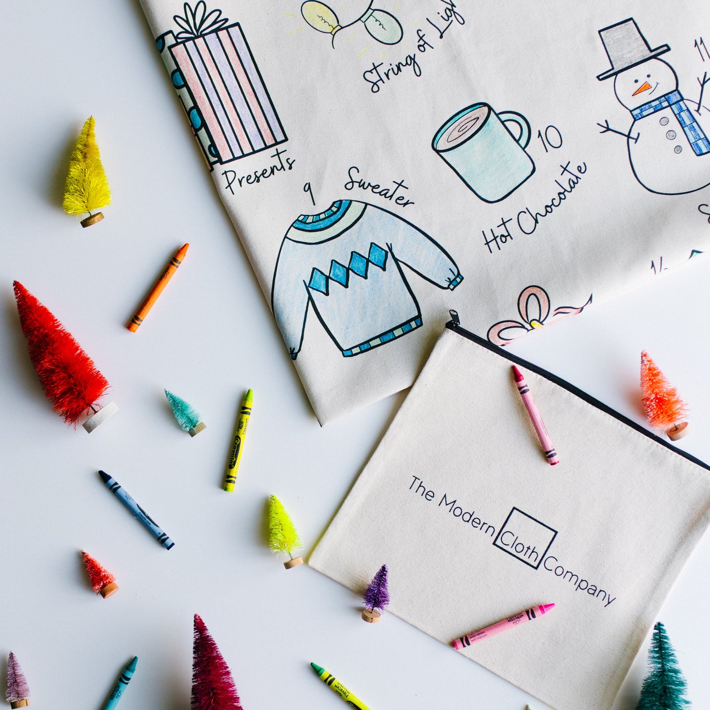 Christmas Countdown Coloring Cloth