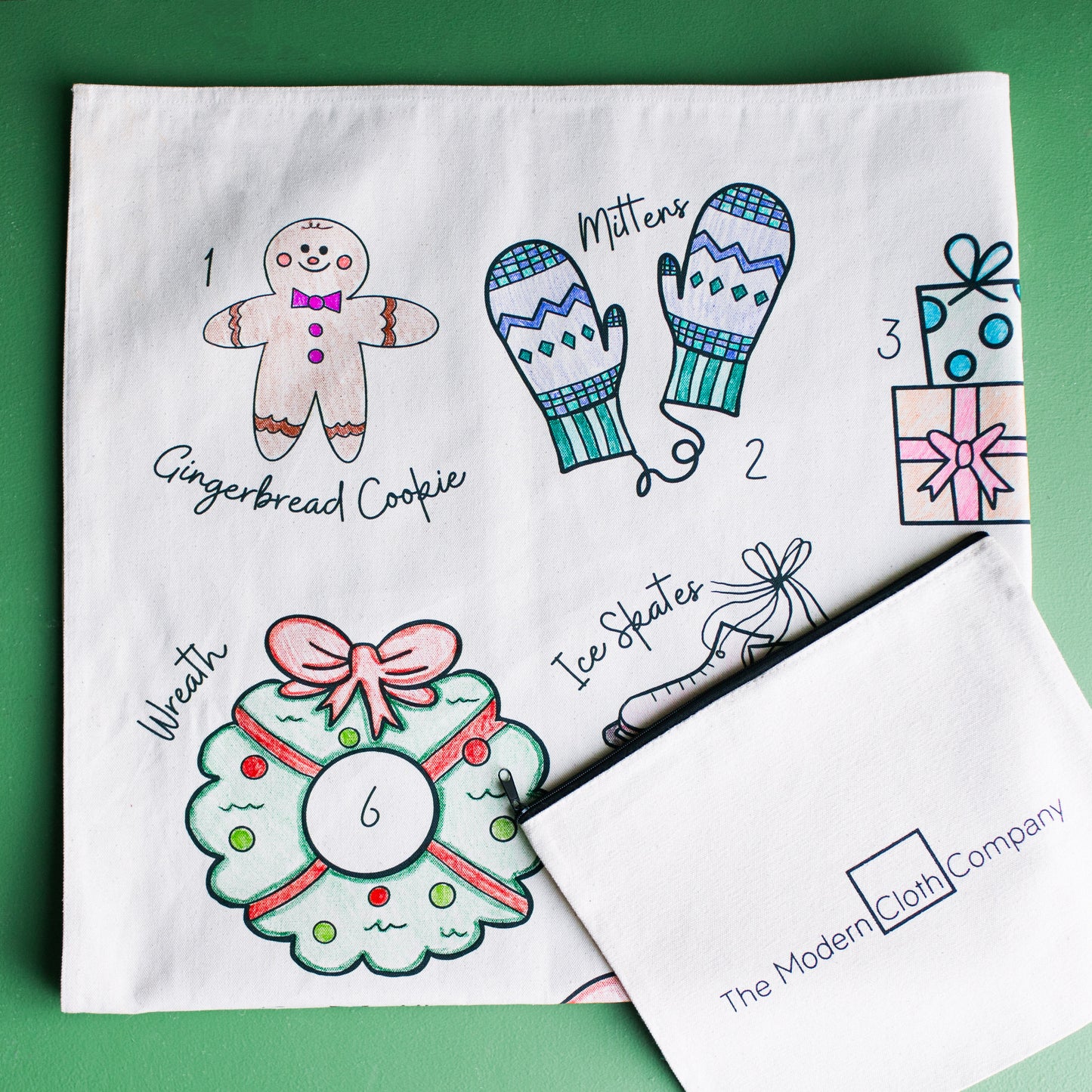 Christmas Countdown Coloring Cloth