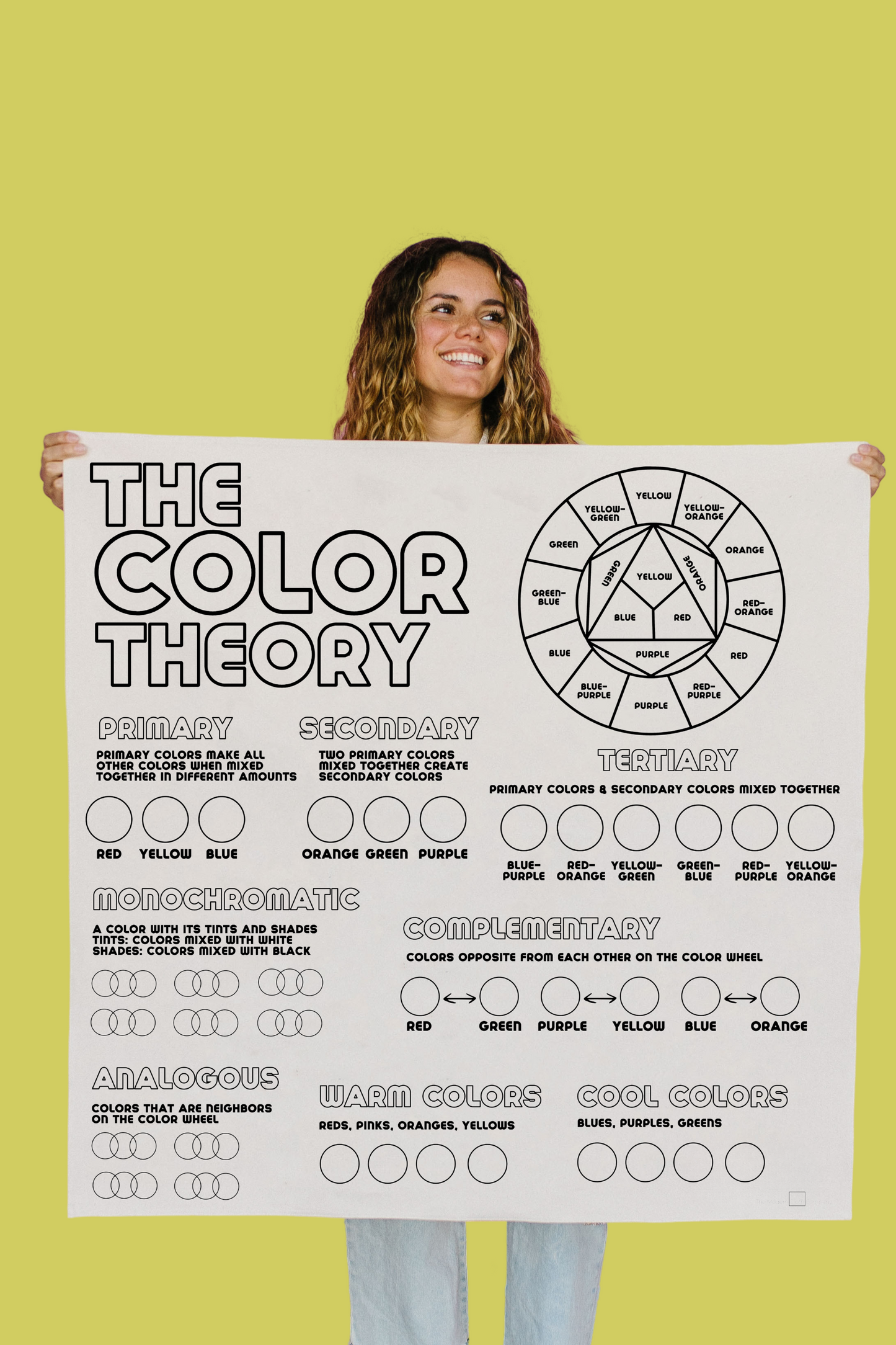 The Color Theory Coloring Cloth