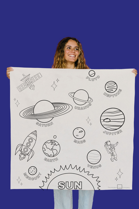 Solar System Coloring Cloth