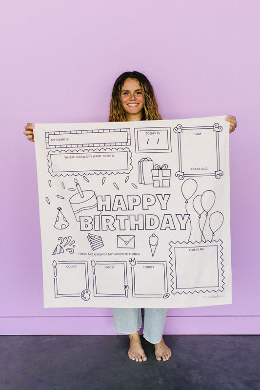 Birthday Coloring Cloth